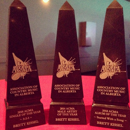Source: brettkissel / Instagram "WOW!!! I'M SO THRILLED!!! I just won "3" Awards at the Alberta Country Music Awards! "Male Artist of the Year" | "Album of the Year" | and "Single of the Year". To everyone who voted for me, and to everyone in attendance... Thank you all SO MUCH! #ProudAlbertan #AlbertaBound #StartedWithASong"