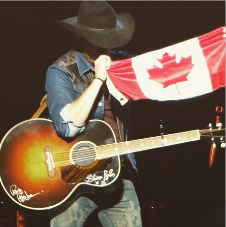 Source: brettkissel / Instagram "I'm so proud of my homeland... Best flag, best country, and best hockey nation in the world too! #WeAreWinter #NationalFlagDay"