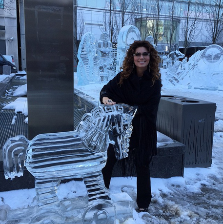 Source: shaniatwain / Instagram "Always good to be back in #Toronto! ❄️ #RockThisCountry"