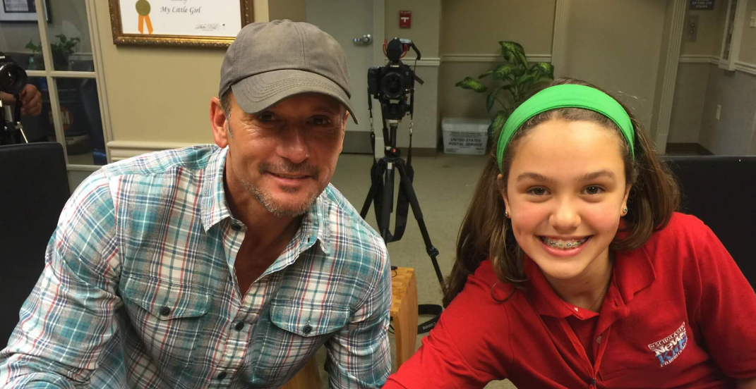 tim mcgraw interviewed by kid reporter about humble and kind